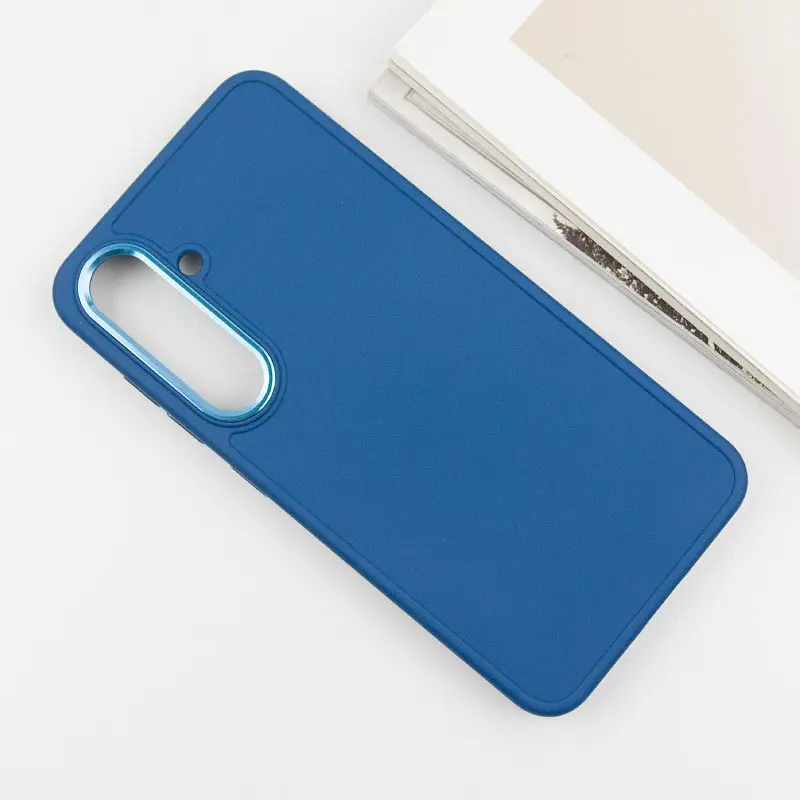 TPU чохол Bonbon Metal Style для Samsung Galaxy S24 / S25 Синій / Denim Blue - фото 3