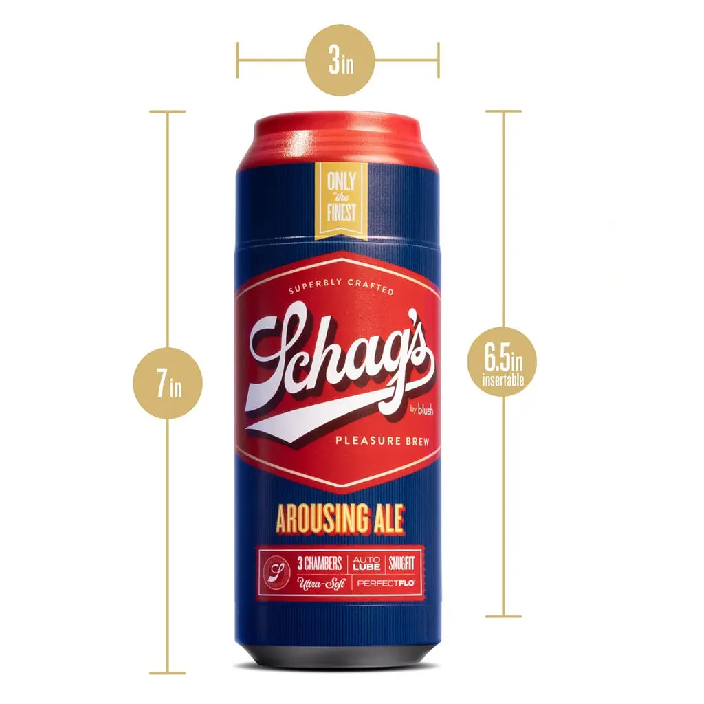 Мастурбатор - банка пива Blush Schag's Arousing Ale Masturbator - Frosted, самозмащуваний, вакуум - фото 6