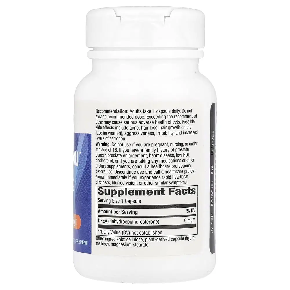 Стимулятор тестостерону Nature's Way Youthful You DHEA 5 mg, 60 вегакапсул - фото 2