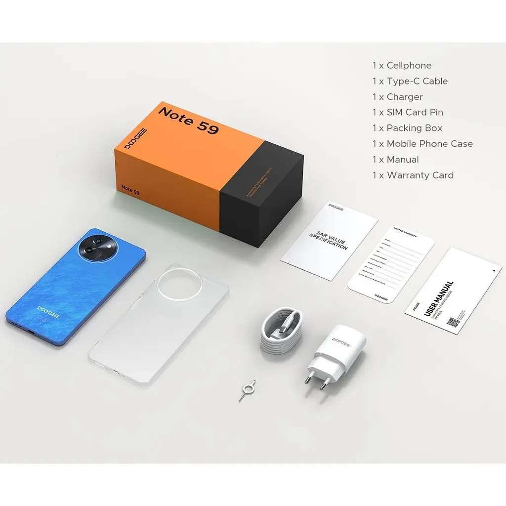Смартфон Doogee Note 59 8/128GB Blue [170414] - фото 6