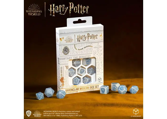 Набор кубиков Harry Potter. Ravenclaw Modern Dice Set - White , 7 шт. (190142/2023/3/B) - фото 6