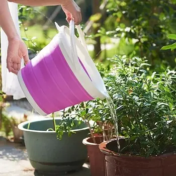 Складане силіконове відро 5л Collapsible Bucket - фото 3