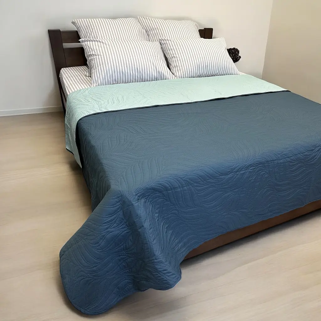 Покривало декоративне LeLit блакитне з синім 210х215см (le2000000297941) - фото 5