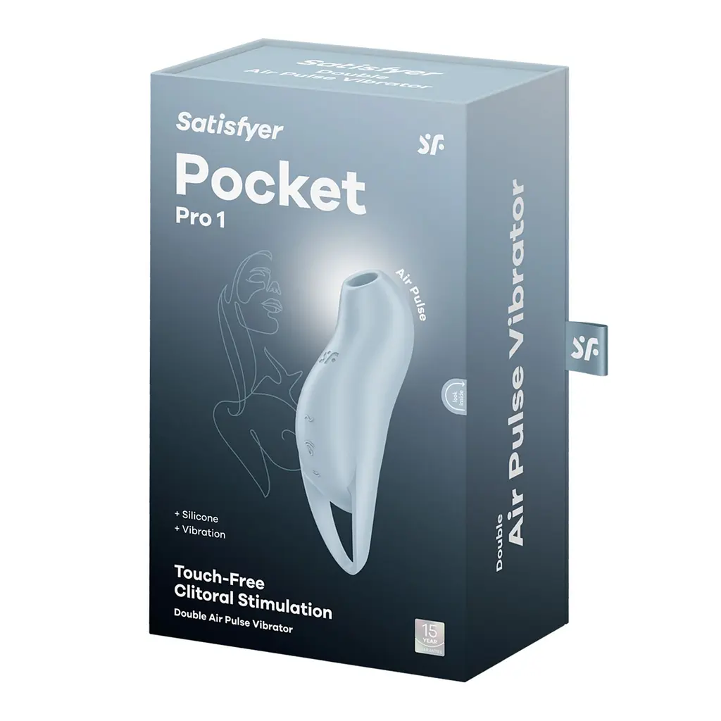Вакуумний стимулятор Satisfyer Pocket Pro 1 Blue - фото 2