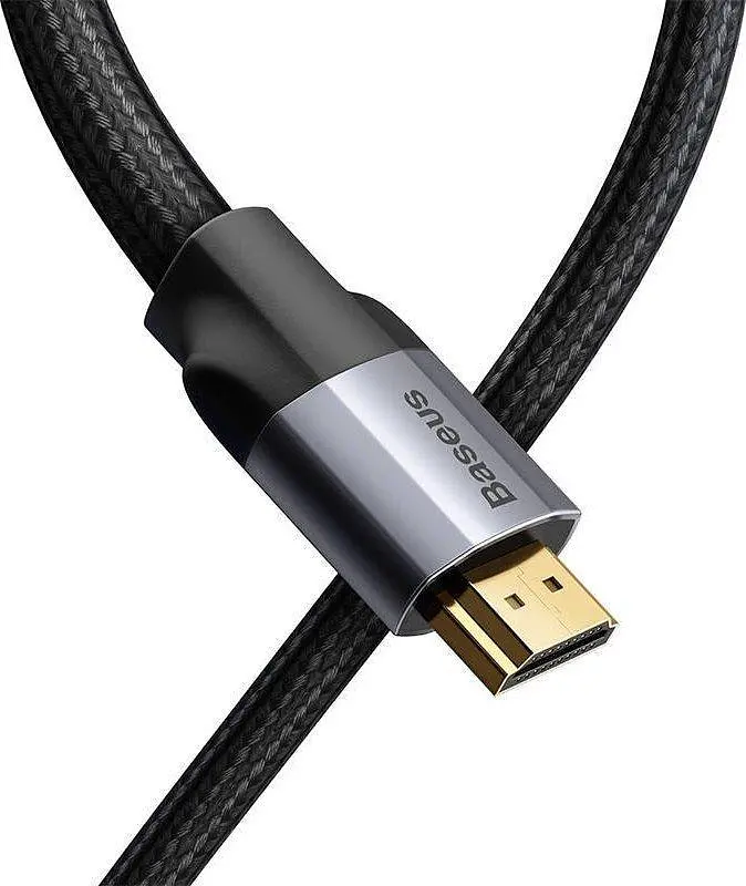 Кабель Baseus Enjoyment Series 4KHD Male To 4KHD Male Adapter Cable 1.5m WKSX000213 Dark gray - фото 3
