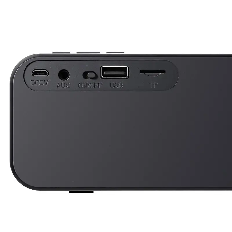 Портативна Bluetooth-колонка Mtool V6 зі стереозвуком і глибокими басами чорний - фото 2