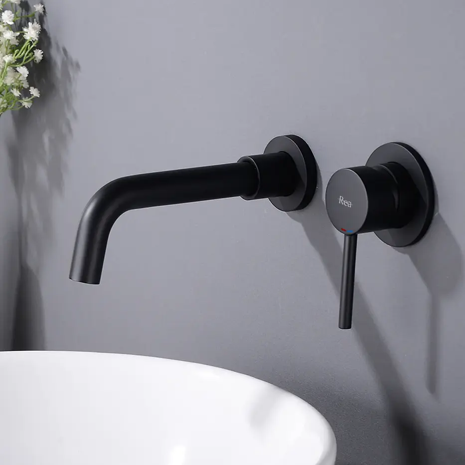 Смеситель для умывальника Rea Lungo Long + Box скрытого монтажа black matt REA-B0371, Черный матовый - фото 10