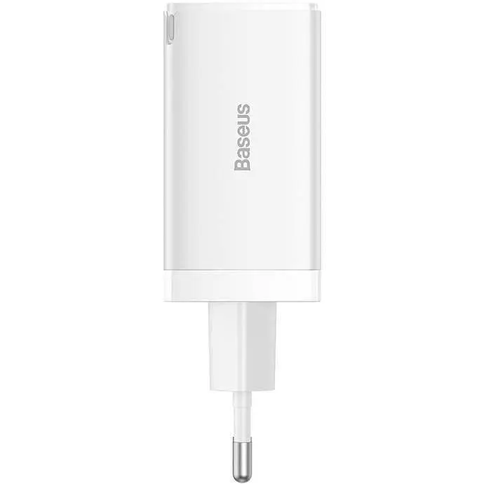 Зарядное устройство Baseus GaN5 Pro 65W 2×Type-C + USB с кабелем Type-C to Type-C 100W 1 м White (CCGP120202) - фото 3