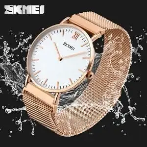Кварцевые мужские часы Skmei 1181 Large Золотистый - фото 3