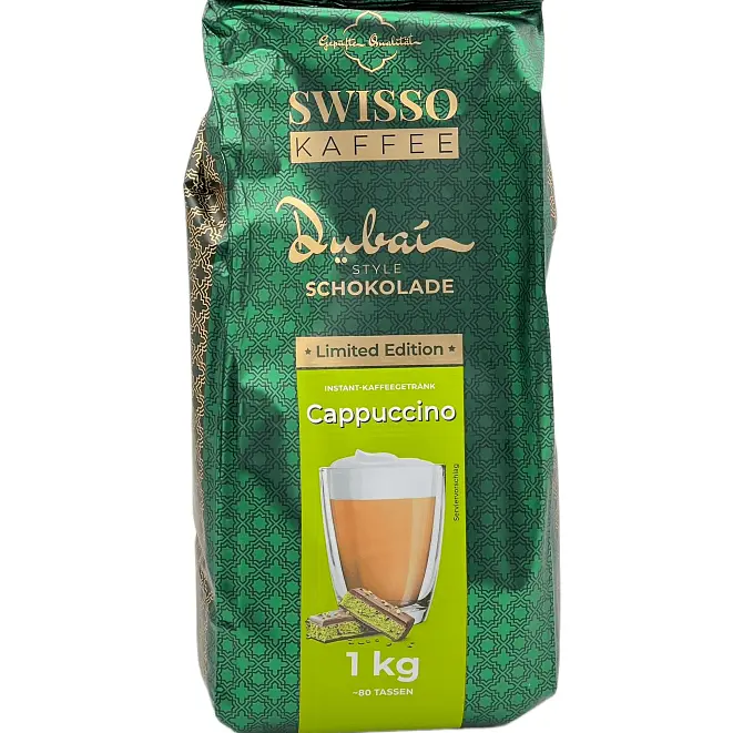 Капучіно Swisso Kaffee Cappuccino DUBAI Style Schokolade 1кг (4260623231755)