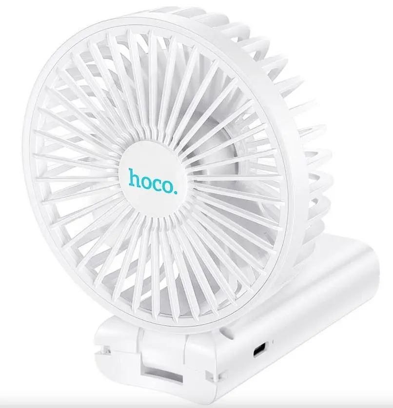 Вентилятор Hoco F15 handheld folding fan белый - фото 3