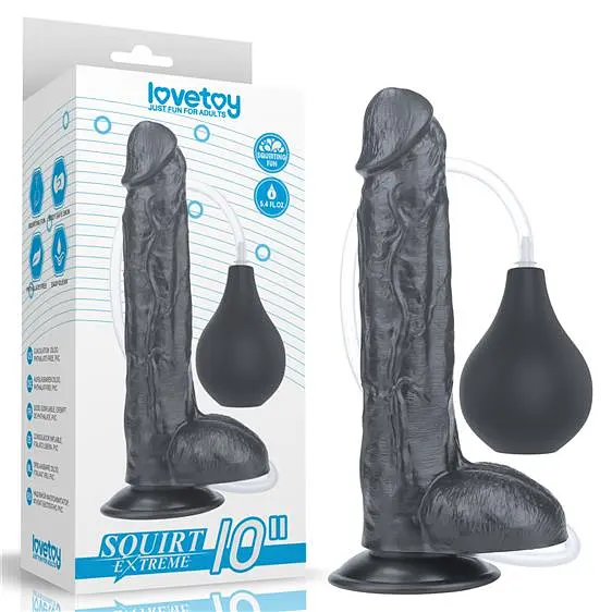 Фалоімітатор - Squirt Extreme Dildo 10" Black - фото 5