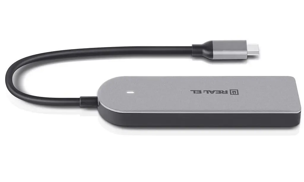 USB-Хаб Real-EL CQ-415 Space Grey UAH (EL123110001) - фото 3