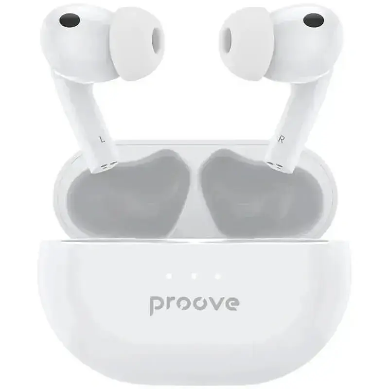 Беспроводные наушники Proove Woop, TWS, ANC, IPX4, BT5.1, 30mAh, 280mAh, 6h, white UA UCRF - фото 2