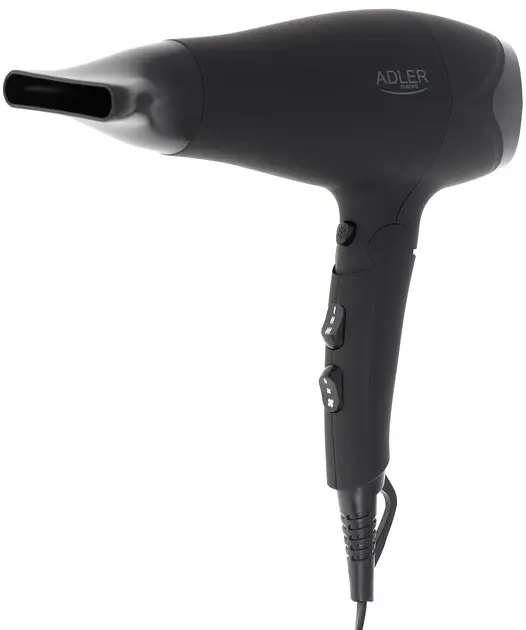 Фен Adler AD 2267, 2100 Вт концентратор диффузор 2 скорости петля для подвешивания складная ручка 1 шт. черный (33705-IS) - фото 3