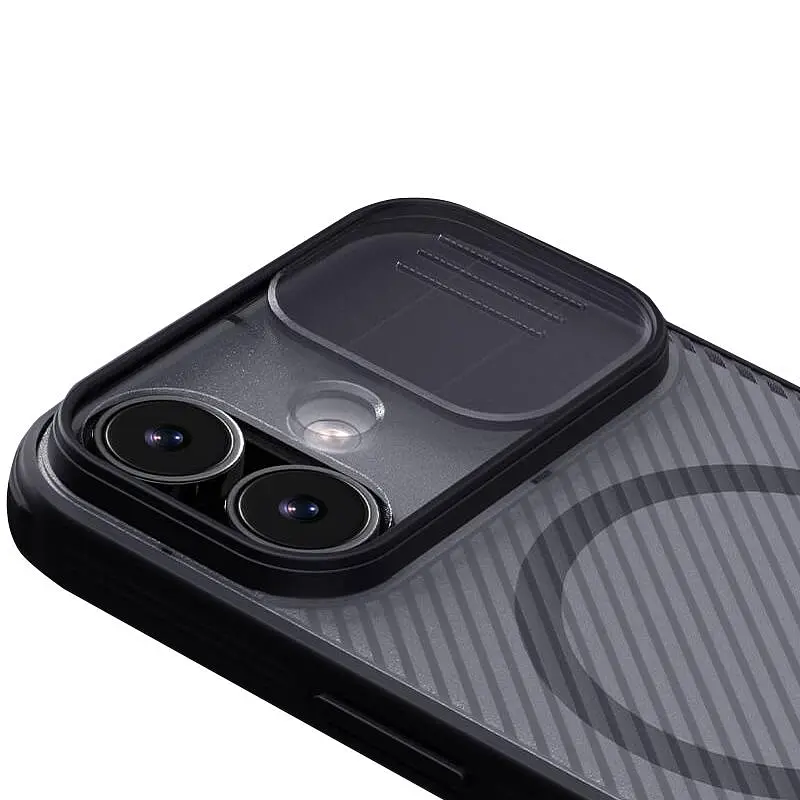 Карбонова накладка Nillkin CamShield Pro Magnetic для Apple iPhone 17 (6.3) Transparent black - фото 4