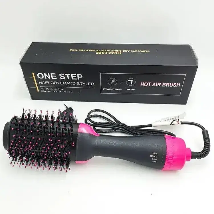 Фен-гребінець Ramindong One Step WM-001 електричний Black Pink (10703) - фото 3