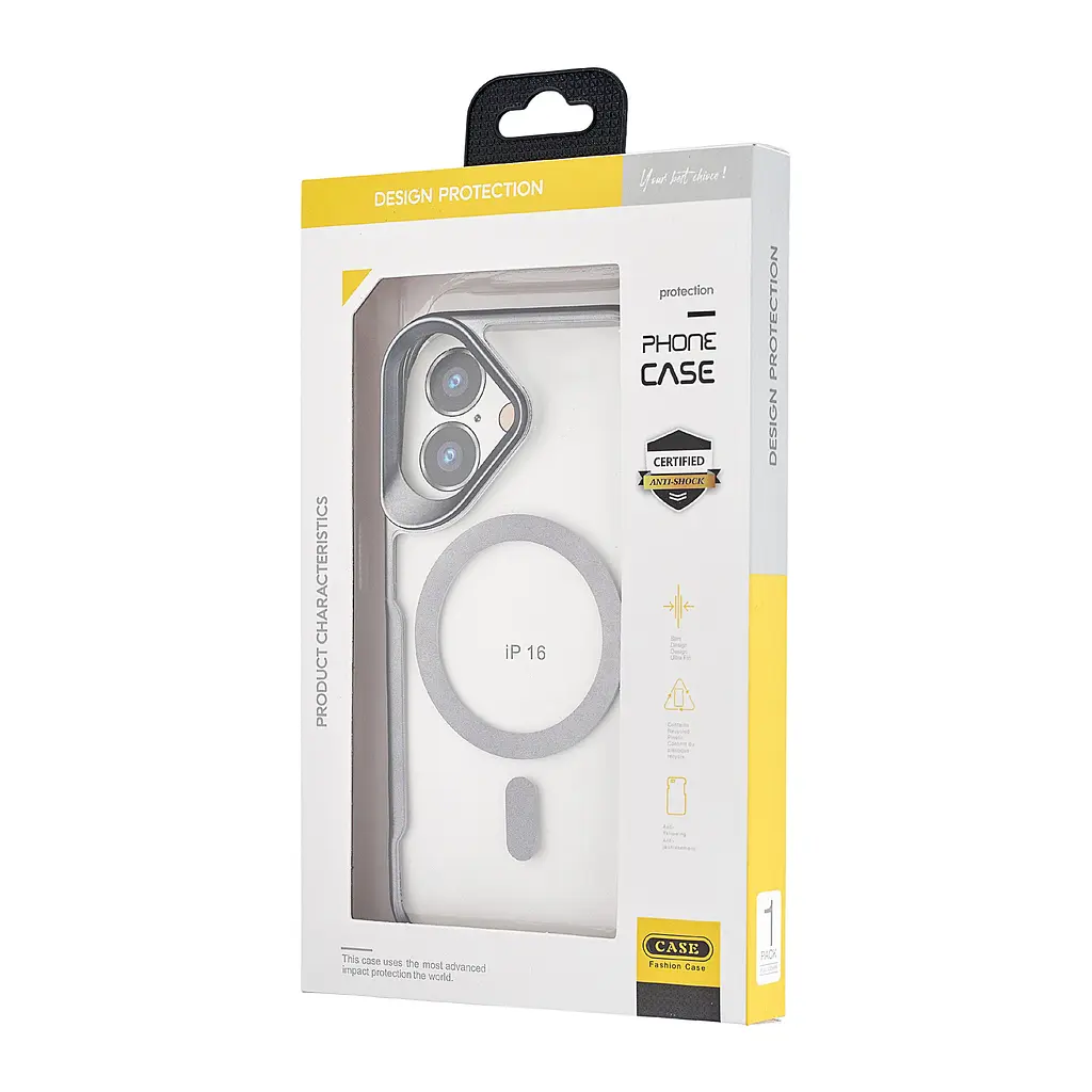 Чохол Metal Frame with MagSafe iPhone 16 Black - фото 2
