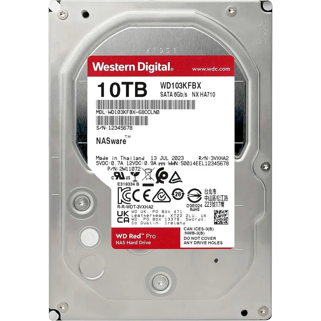 Накопичувач HDD SATA 10.0TB WD Red Pro NAS 7200rpm 512MB (WD103KFBX) - фото 3