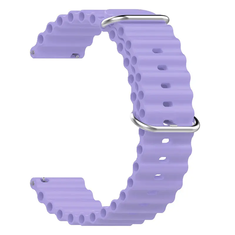Ремінець Hump Samsung Galaxy Watch Active 2 40mm44mm - фіолетовий ширина кріплення 20мм силікон Watchbands (W23-7WB91199940) - фото 3