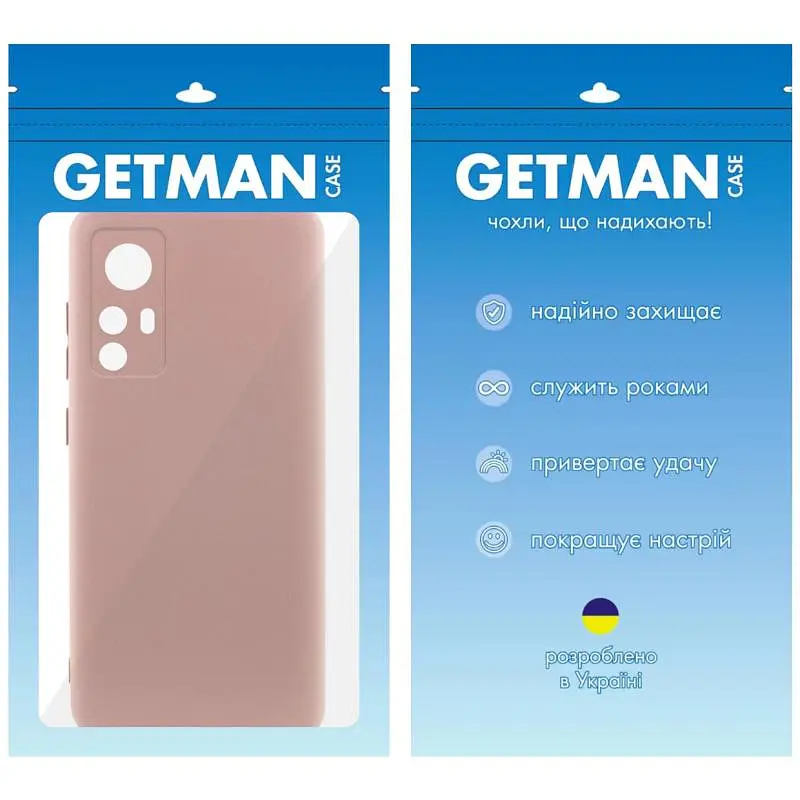 Чохол TPU GETMAN Liquid Silk Full Camera для Xiaomi 12T / 12T Pro Рожевий / Pink Sand - фото 5