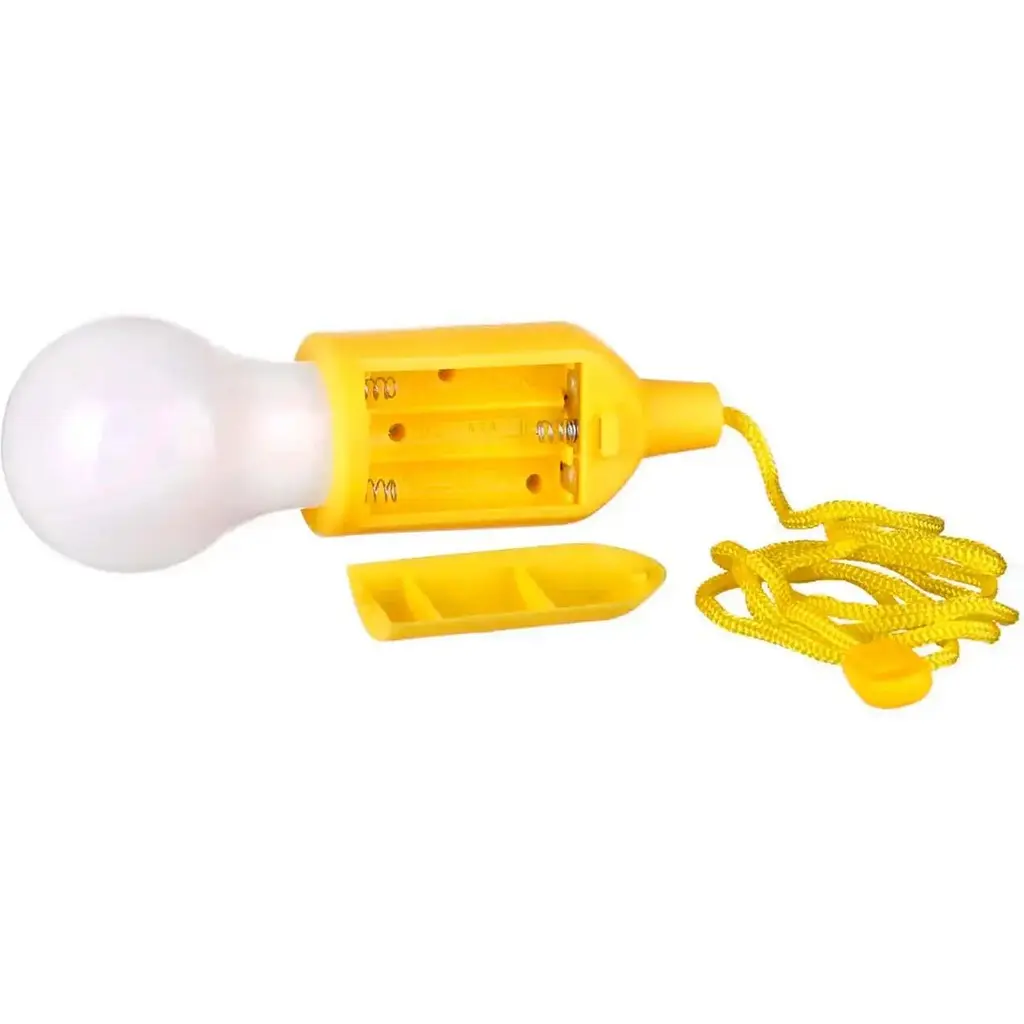 Лампа X-balog BL-15418 на батарейках світильник похідний світлодіодний на шнурку жовта - фото 3