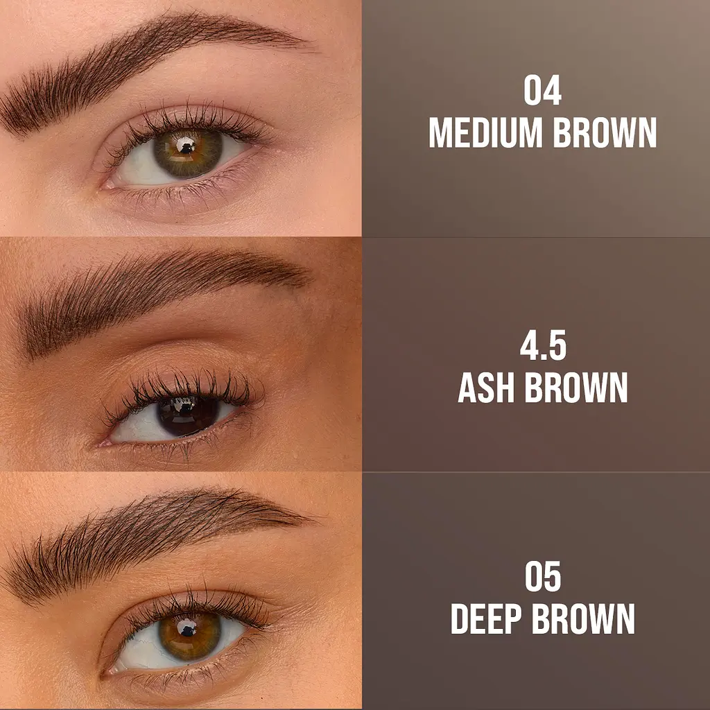 Засіб для брів Maybelline New York Brow Inserts 2 в 1 фіксуючий гель та фломастер Medium Brown - фото 3