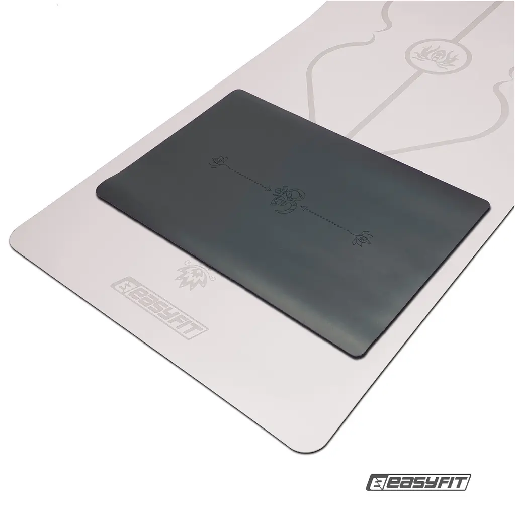 Міні-мат для йоги EasyFit Yoga Pad каучук 3,5 мм Чорний - фото 2