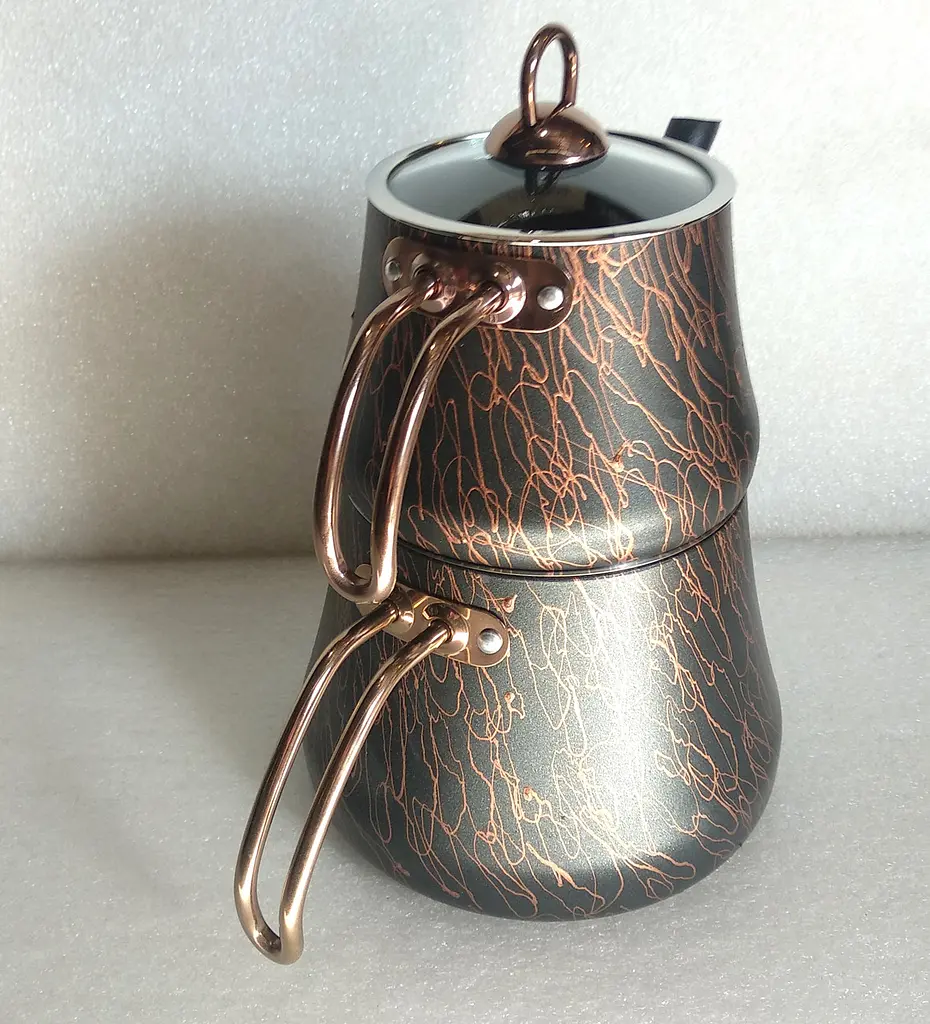 Двоярусний чайник O.M.S. Collection 8204-L Bronze (1,2/2,5 л.) - фото 3