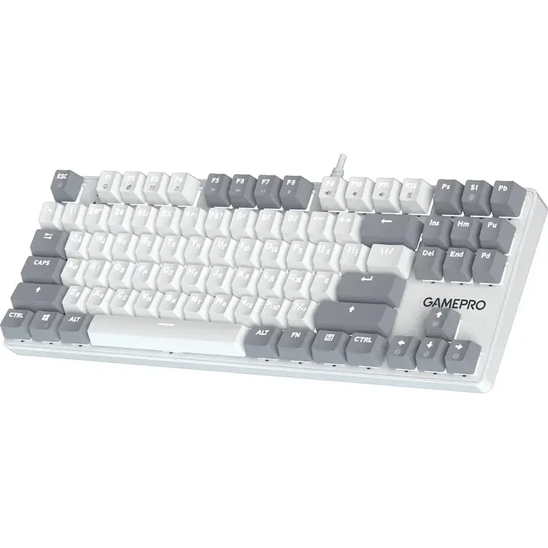 Клавіатура GamePro Genesis Metallic MK110W Red Switches White - фото 2