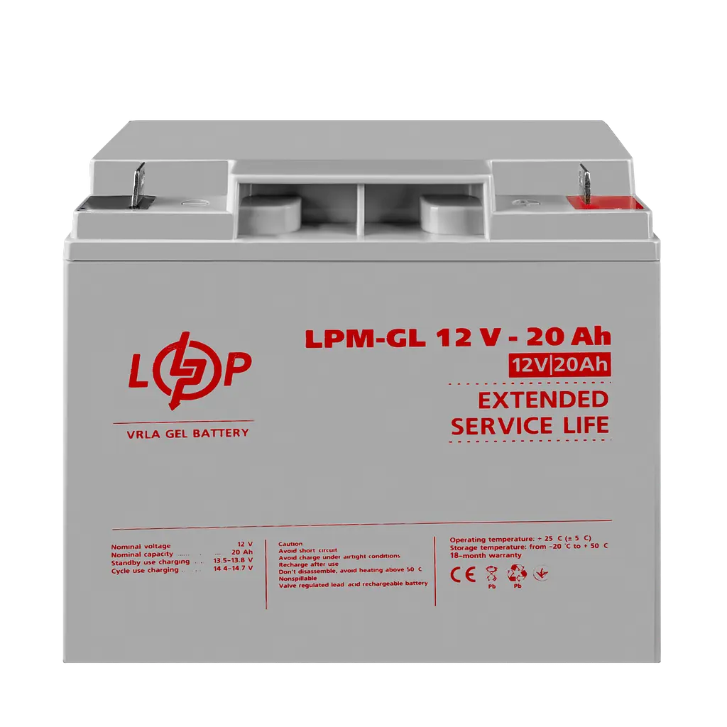 Акумулятор гелевий LPM-GL 12V - 20 Ah - фото 2