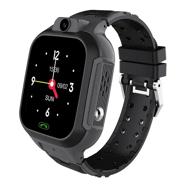 Смарт-годинник телефон дитячий Lemfo LT37 4G GPS Wi-Fi з відеодзвінком SIM-карта силіконовий ремінець Black (18756) - фото 3