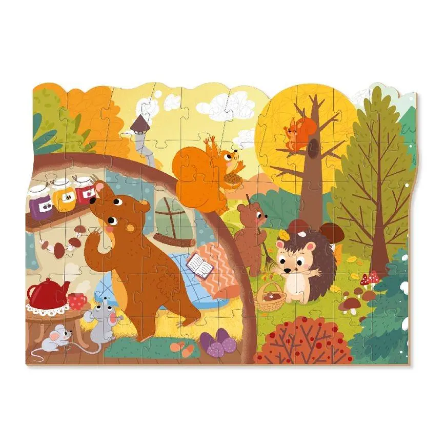 Пазл DoDo Toys Прибирання в лісі 60 ел. Помаранчевий (IP-177-P-1175) - фото 3