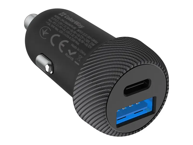 Автомобільний зарядний пристрій ColorWay 35 W Black (CW-CHA064PD-BK) - фото 3