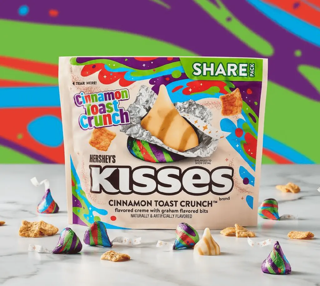 Шоколадні цукерки Hershey's Kisses Cinnamon Toast Crunch Flavored Candy 255г - фото 2