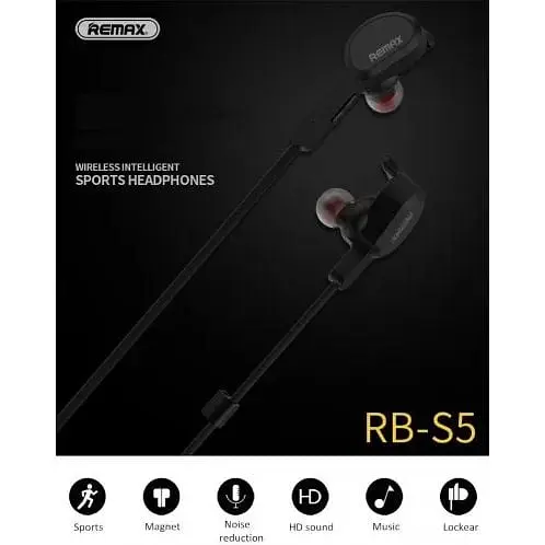 Бездротова стереогарнітура Remax Bluetooth RB-S5/RM-S5 чорна - фото 4