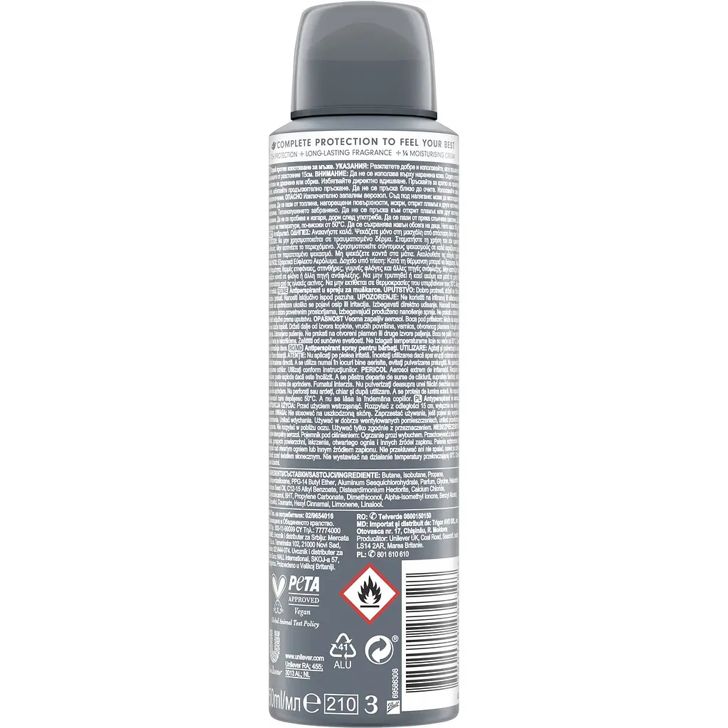 Антиперспірант Dove Men+Care Комфорт Чистоти 72 години 150 мл - фото 2