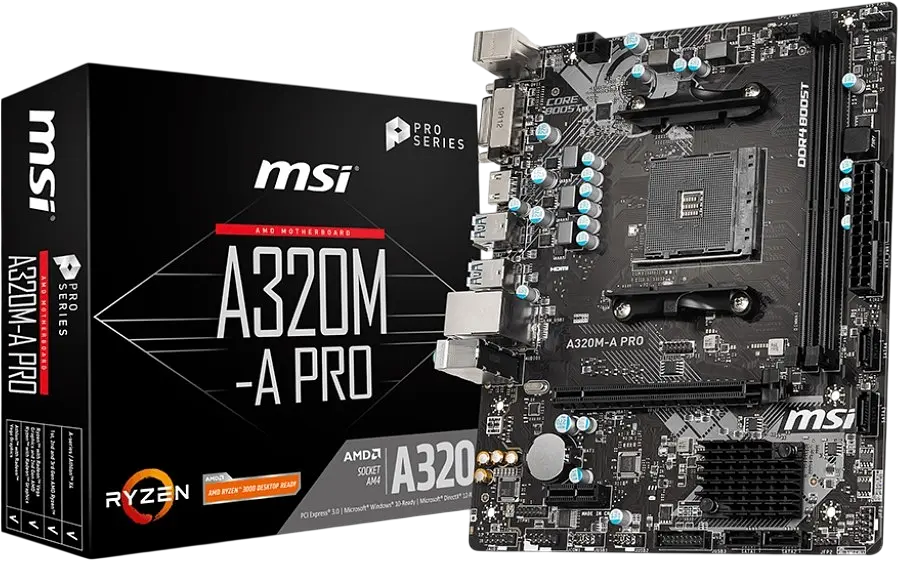 Материнська плата MSI A320M-A PRO Socket AM4 (A320M-A PRO) Б/В