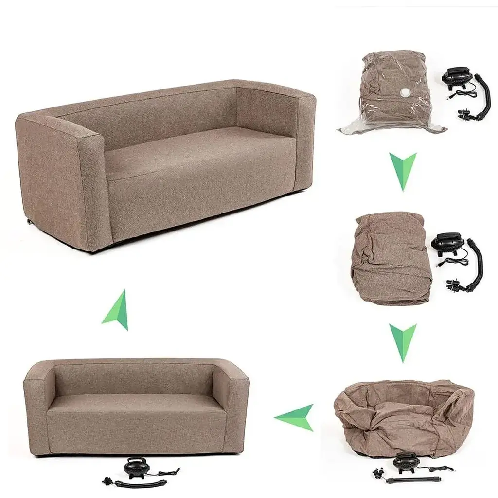 Комплект надувной мебели Wall Sticker SW-00002657 диван и 2 кресла коричневый - фото 3