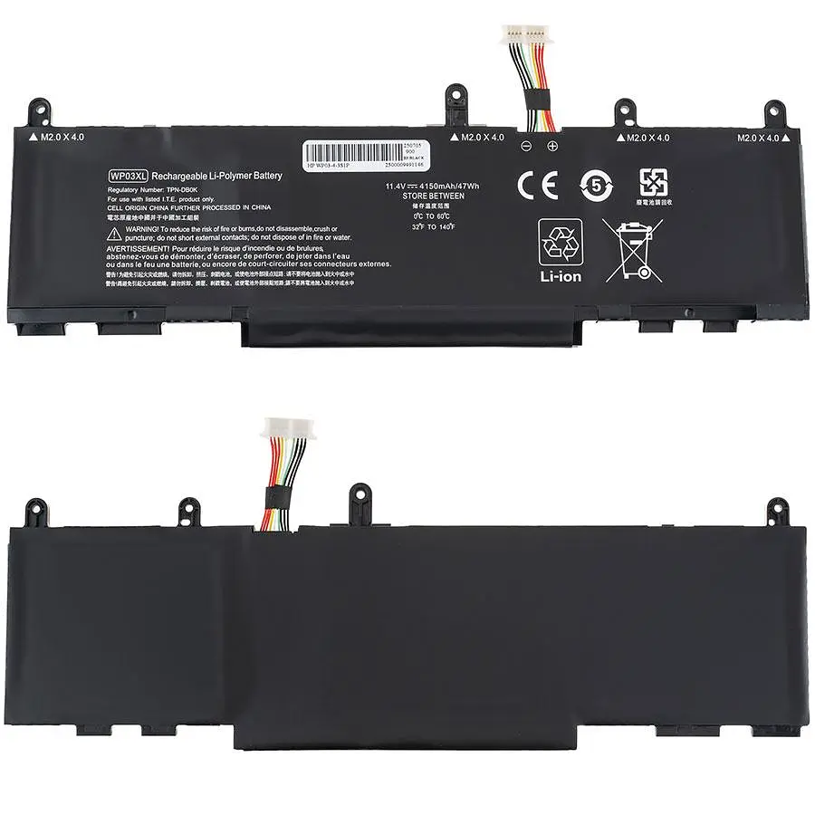 Батарея Hewlett Packard для ноутбука HP WP03XL (EliteBook 830 G9 840 G9 860 G9) 11.58V 4150mAh Чорний - фото 2