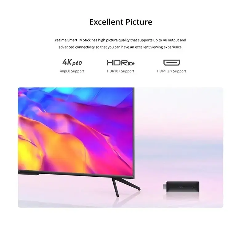 Медіаплеєр Андроид приставка Realme Smart TV Box Stick TV 4K EU Android 11 2/8Гб - фото 3