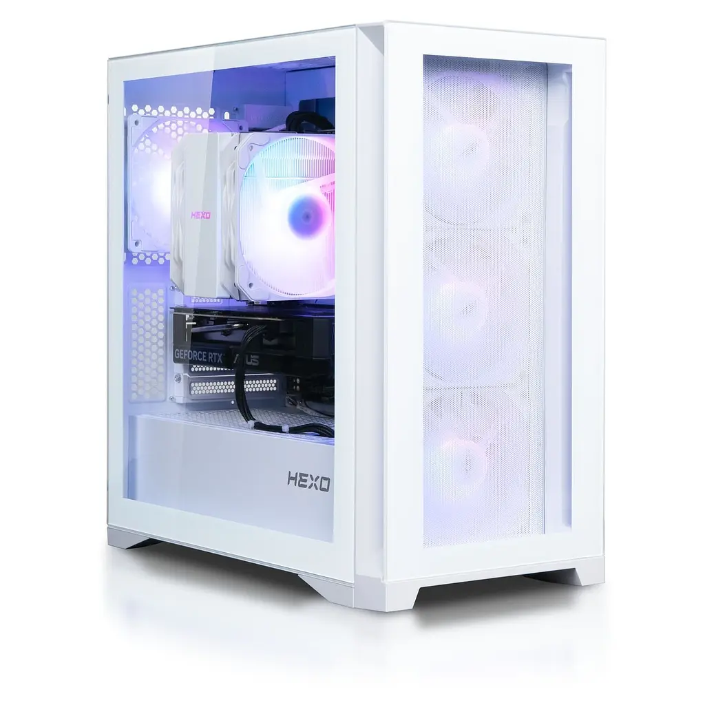 ПК для стрімінгу HEXO Gaming TwinFront Pro+ (HGP-TF560XN5060-D432S1TWH) White / AMD Ryzen 5 5600X (3.7-4.6), 6 ядер / NVIDIA GeForce RTX 5060 / 32 ГБ (DDR4) / 1024 ГБ (SSD) - фото 2