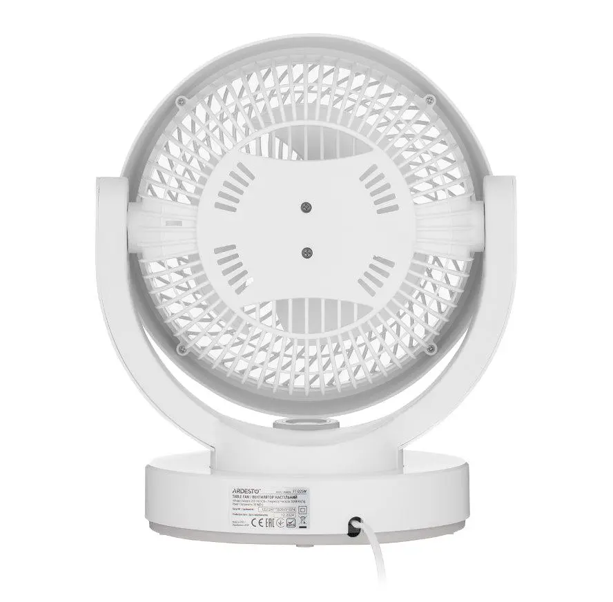 Настольный вентилятор ARDESTO FTB25W 15 см, 30 Вт. - фото 4