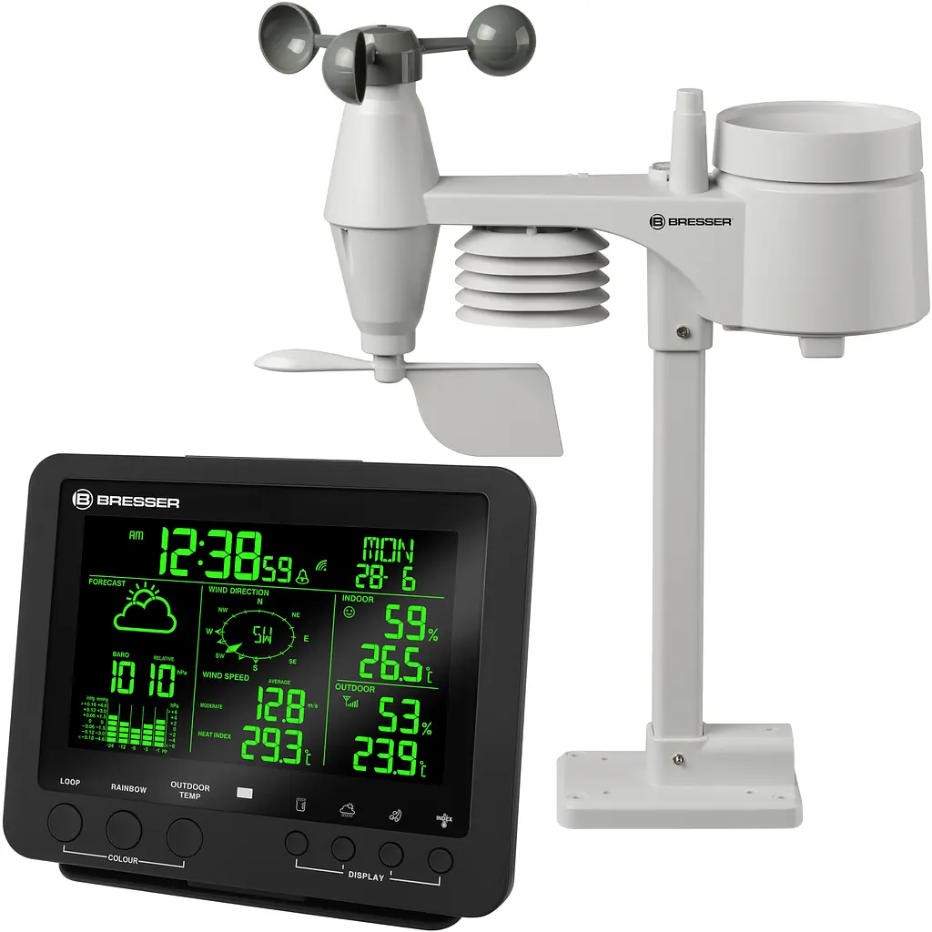 Метеостанція Bresser Weather Center 5-in-1 256 colour Professional Black (7002520CM3000) - фото 2