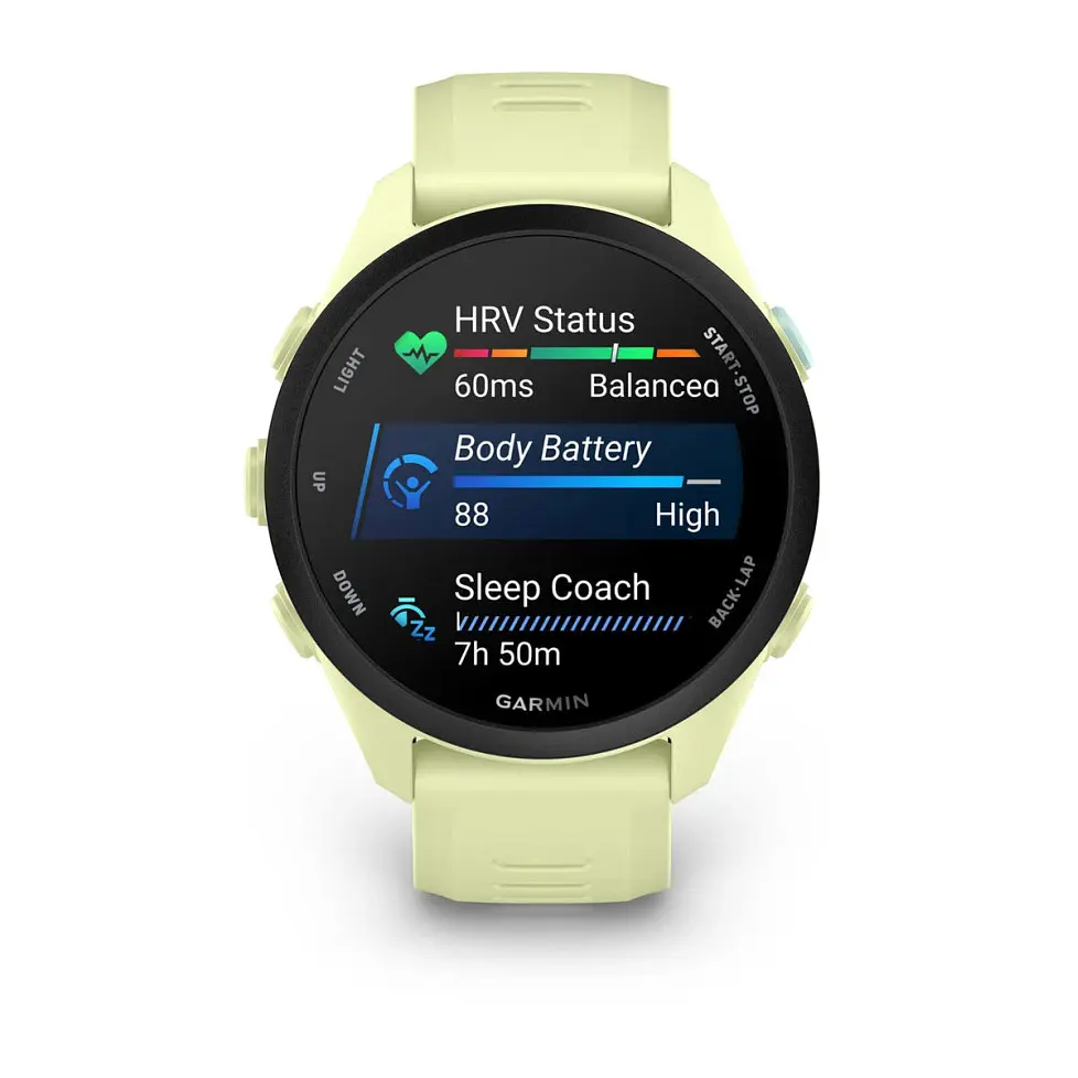 Смарт-годинник Garmin Forerunner 70 з лаймовим силіконовим ремінцем - фото 2