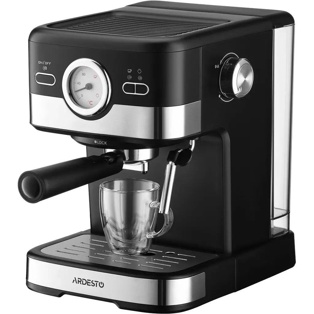 Кавоварка Ardesto рожкова 1.5л мелена чорно-срібляста - фото 10