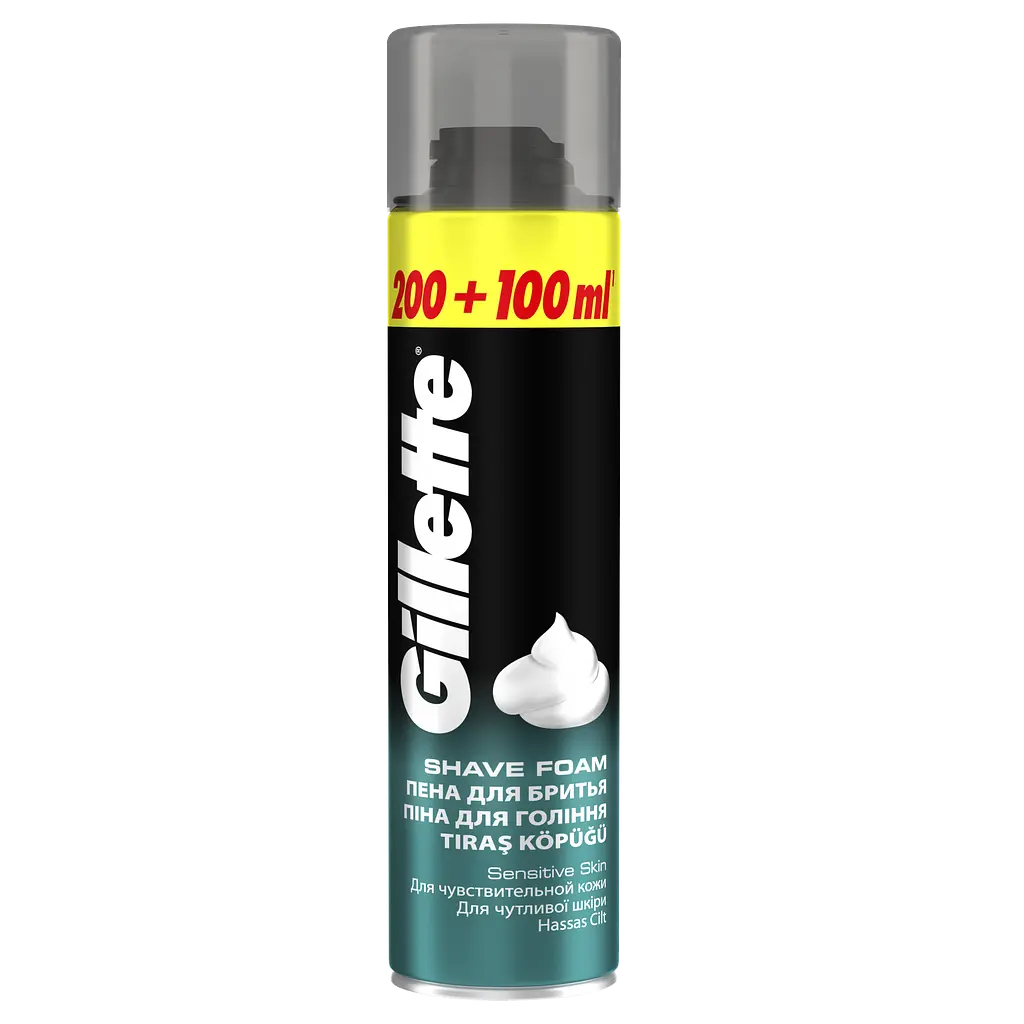 Пена для бритья Gillette Foam Sensitive Skin для чувствительной кожи 300 мл - фото 2