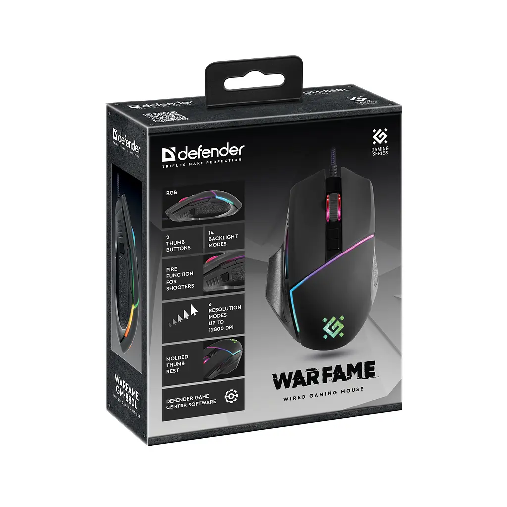 Мишка Defender Warfame GM-880L USB Black (52880) - фото 4
