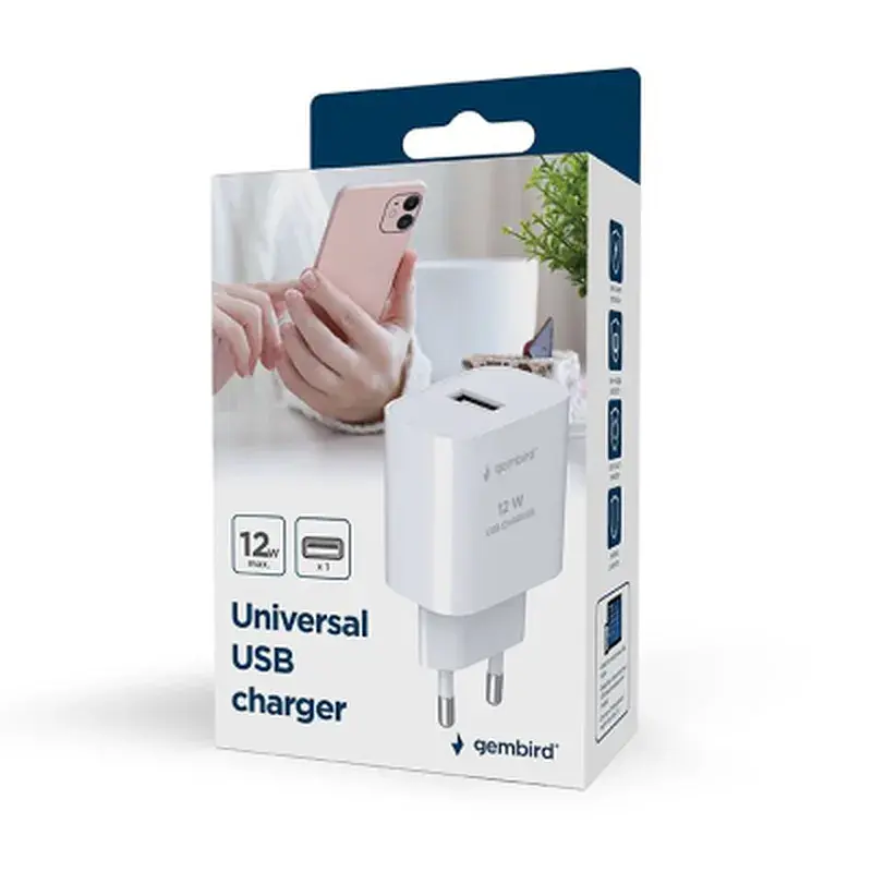 Зарядний пристрій Gembird USB 12W black (TA-UC-1A12-01-BK) - фото 4
