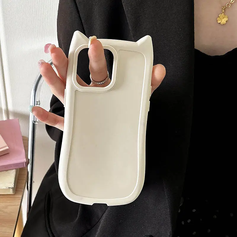 Чохол TPU Cat для Apple iPhone 13 Pro (6.1) Antique White - фото 3
